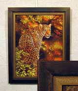 Вышивка «Леопард» 40,7х31,3
(рамка, оргалит, установка, натяжка)
