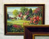 Вышивка «Домик в саду» 29х39
(рамка, стекло антиблик, задник, установка, натяжка)
