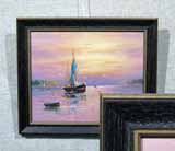 Х/М «Две лодки на закате» 20,5х25,8
(рамка,установка)
