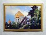 Фото «Храм Христа Спасителя» 38х57
(рамка пластиковая, стекло антибликовое, установка в раму)
