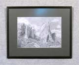 Рисунок карандашом «Горы» 29,2х20,5
(рамка деревянная, стекло антибликовое, оргалит, установка в раму, паспарту, вырез окна в паспарту, накатка)
