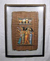 Папирус «Египетские богини» 78,0х59,5
(рамка деревянная, стекло антибликовое, стекло стандартное, установка работы в раму, прикрепление на скотч)
