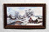 Вышивка «Зима» 23,4х43,5
(рамка деревянная, стекло стандартное, оргалит, установка работы в раму, натяжка вышивки)

