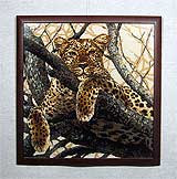 Вышивка «Леопард» 60,0х58,0
(рамка деревянная, стекло антибликовое, оргалит, установка работы в раму, натяжка вышивки)
