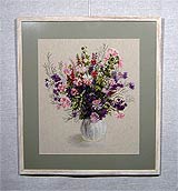 Вышивка «Полевые цветы» 50,0х44,0
(рамка деревянная, стекло антибликовое, оргалит, установка работы в раму, паспарту, вырез окна в паспарту, натяжка вышивки)
