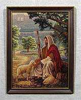 Вышивка «Пастух» 41,0х30,5
(рамка деревянная, стекло антибликовое, оргалит, установка работы в раму, натяжка вышивки)
