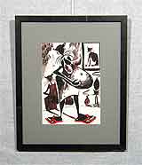 Рисунок на оргалите «Девушка» 26,4х19,2
(рамка деревянная, стекло антибликовое, задник, установка работы в раму, паспарту, вырез окна в паспарту)
